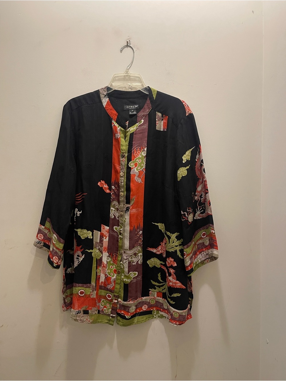Citron Santa Monica Silk Kimono Shirt